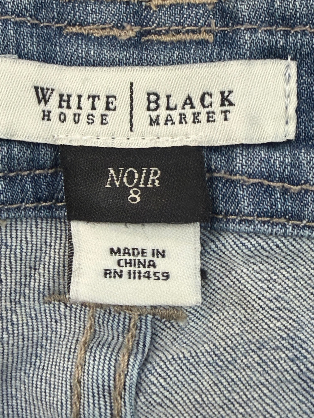 WHBM Noir Crop Wide Leg Mariner Jeans Cuffed Hem Size 8 EUC - Picture 6 of 10